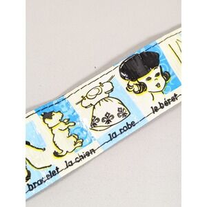 Blue Purse Bracelet Wide Snap Cuff Le Sac Style Novelty 7.5"